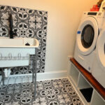 Laundry room tile and stand